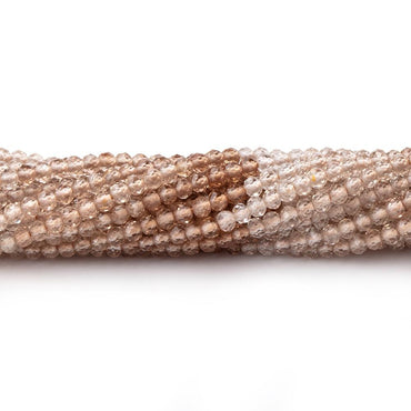 2.5mm Shaded Zircon Micro Faceted Rondelle Beads 12.5 inch 163 pieces AAA (ONLINE ORDER ONLY)