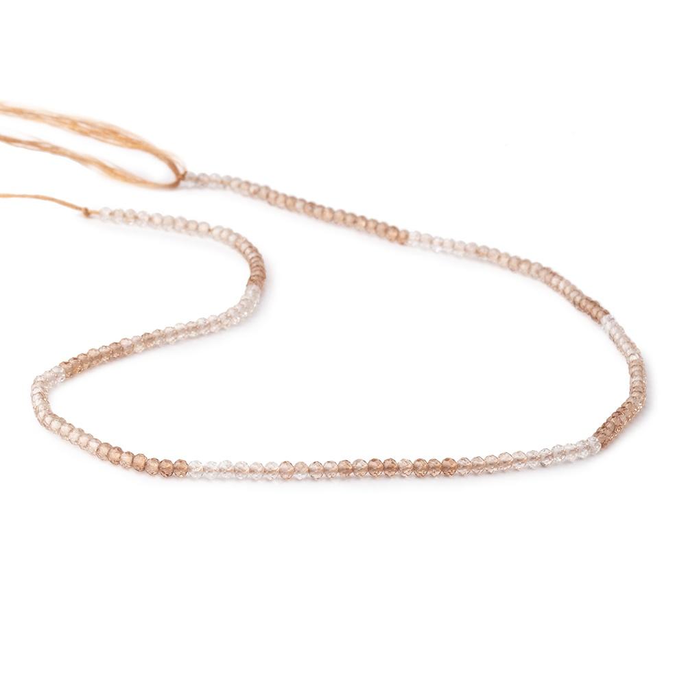 2.5mm Shaded Zircon Micro Faceted Rondelle Beads 12.5 inch 163 pieces AAA (ONLINE ORDER ONLY)