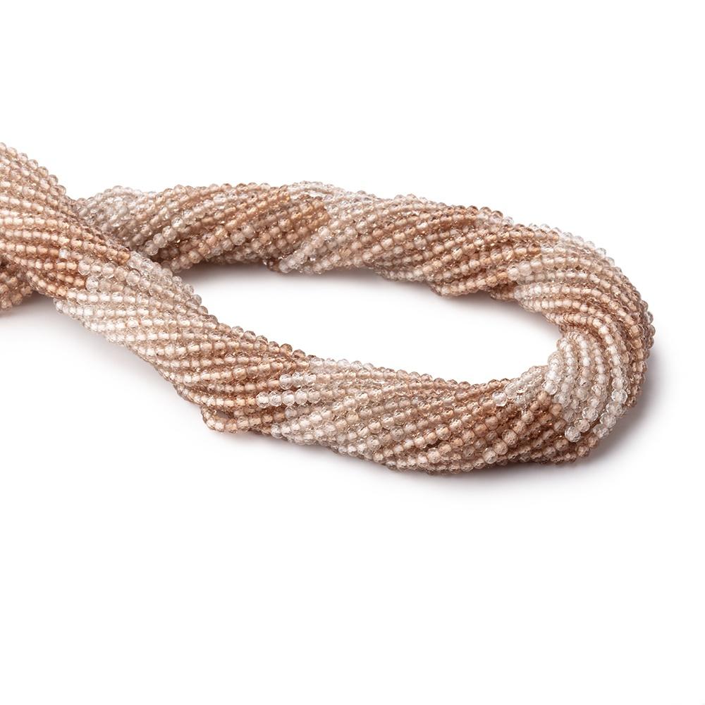 2.5mm Shaded Zircon Micro Faceted Rondelle Beads 12.5 inch 163 pieces AAA (ONLINE ORDER ONLY)