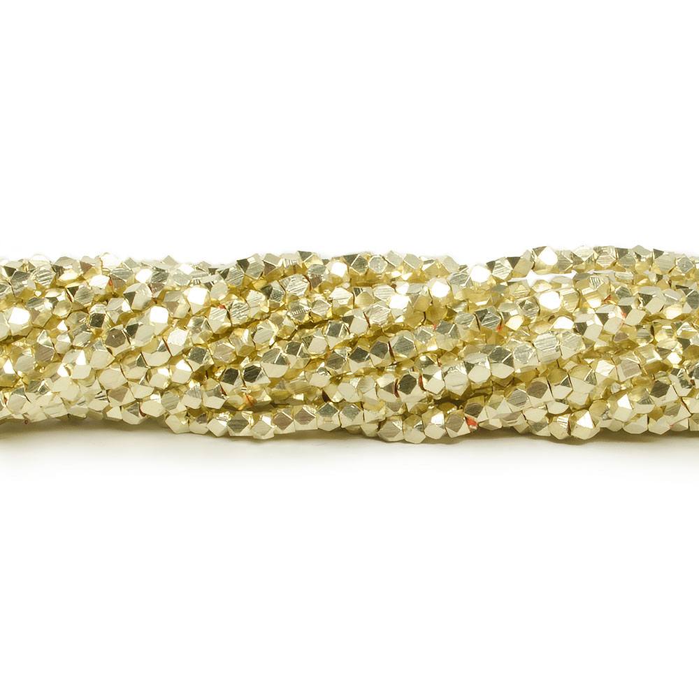 2.5mm Shiny Faceted Nugget Beads 8 inch 80 pieces (ONLINE ORDER ONLY)