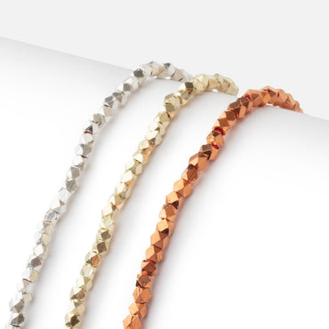 2.5mm Shiny Faceted Nugget Beads 8 inch 80 pieces (ONLINE ORDER ONLY)