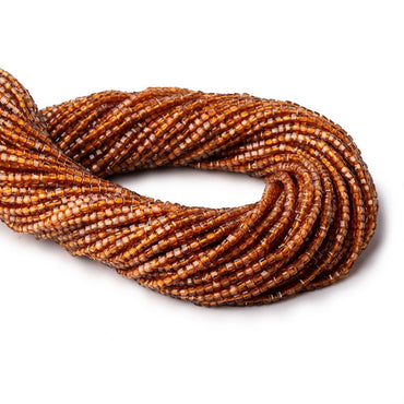 2.5mm Spessartite Garnet Micro Faceted Cube Beads 12.5 inch 134 pieces (ONLINE ORDER ONLY)