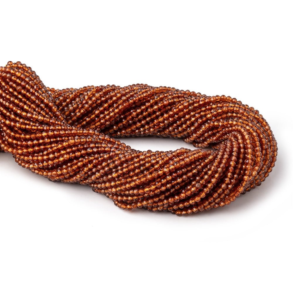 2.5mm Spessartite Garnet Micro Faceted Round Beads 12.5 inch 142 pieces AA (ONLINE ORDER ONLY)