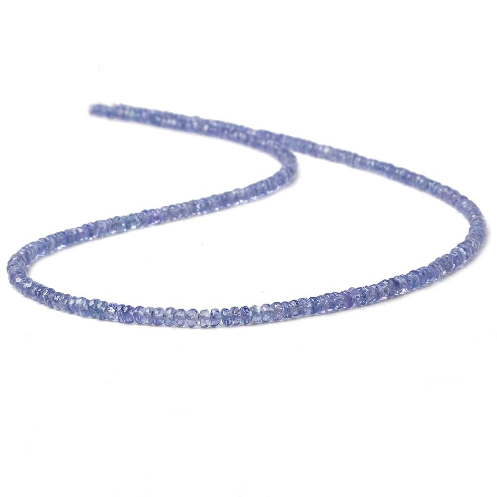 3mm Tanzanite faceted rondelle beads 16.5 inch 242 pieces AA Grade (ONLINE ORDER ONLY)