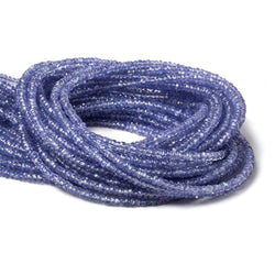 3mm Tanzanite faceted rondelle beads 16.5 inch 242 pieces AA Grade (ONLINE ORDER ONLY)