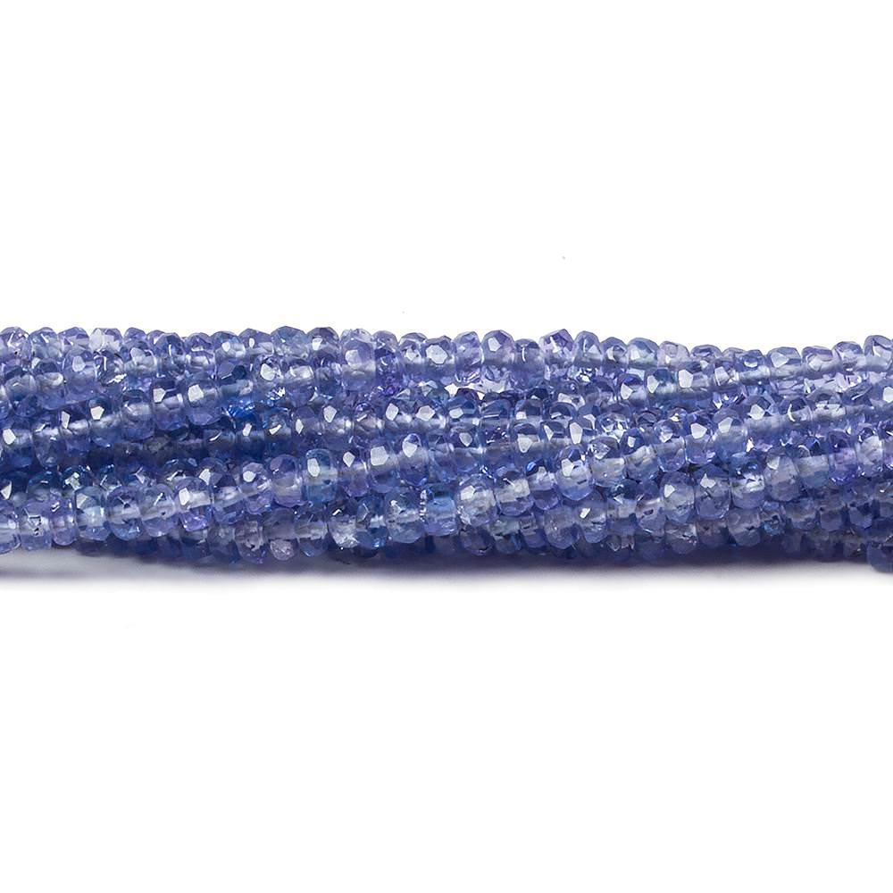 3mm Tanzanite faceted rondelle beads 16.5 inch 242 pieces AA Grade (ONLINE ORDER ONLY)