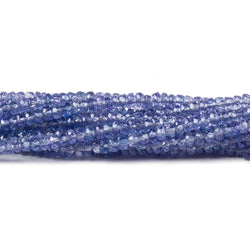 3mm Tanzanite faceted rondelle beads 16.5 inch 242 pieces AA Grade (ONLINE ORDER ONLY)