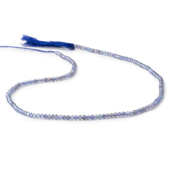 2.5mm Tanzanite Micro Faceted Rondelle Beads 12.5 inch 151 pieces AA (ONLINE ORDER ONLY)