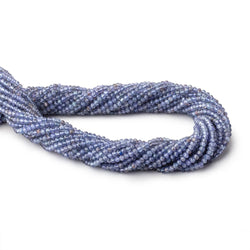2.5mm Tanzanite Micro Faceted Rondelle Beads 12.5 inch 151 pieces AA (ONLINE ORDER ONLY)