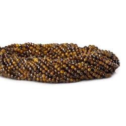 2.5mm Tiger's Eye microfaceted rondelle beads 13 inch 135 pieces (ONLINE ORDER ONLY)