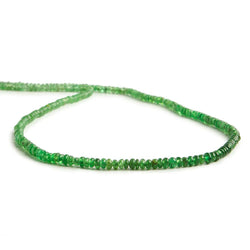 2.5mm Tsavorite Garnet Beads Plain Micro-Rondelles 18 inch 384 pieces (ONLINE ORDER ONLY)