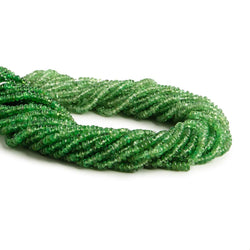 2.5mm Tsavorite Garnet Beads Plain Micro-Rondelles 18 inch 384 pieces (ONLINE ORDER ONLY)