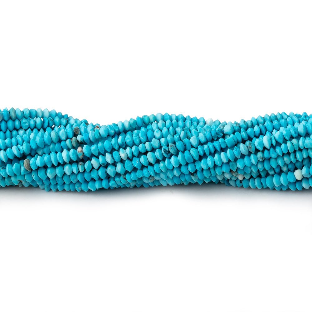 2.5mm Turquoise Howlite Plain Disc Rondelle Beads 14.5 inch 260 pieces (ONLINE ORDER ONLY)