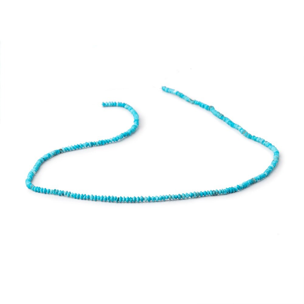 2.5mm Turquoise Howlite Plain Disc Rondelle Beads 14.5 inch 260 pieces (ONLINE ORDER ONLY)