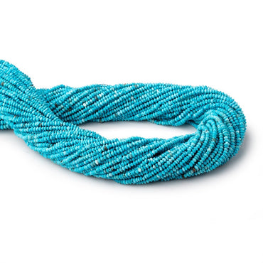 2.5mm Turquoise Howlite Plain Disc Rondelle Beads 14.5 inch 260 pieces (ONLINE ORDER ONLY)