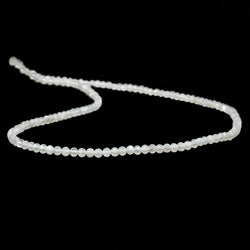 2.5mm White Moonstone Micro Faceted rondelles 13 inch 154 beads (ONLINE ORDER ONLY)