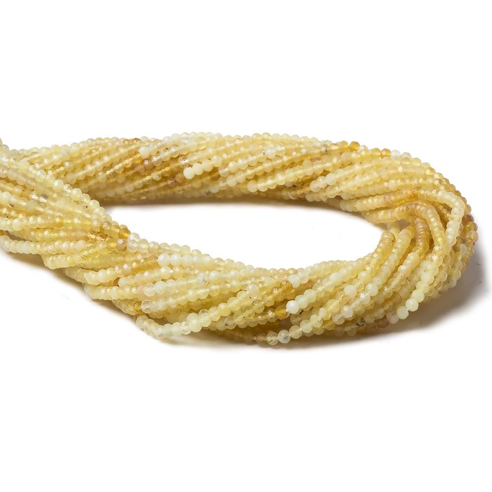 2.5mm Yellow Opal Micro Faceted Rondelle beads 13 inch 159 pieces (ONLINE ORDER ONLY)