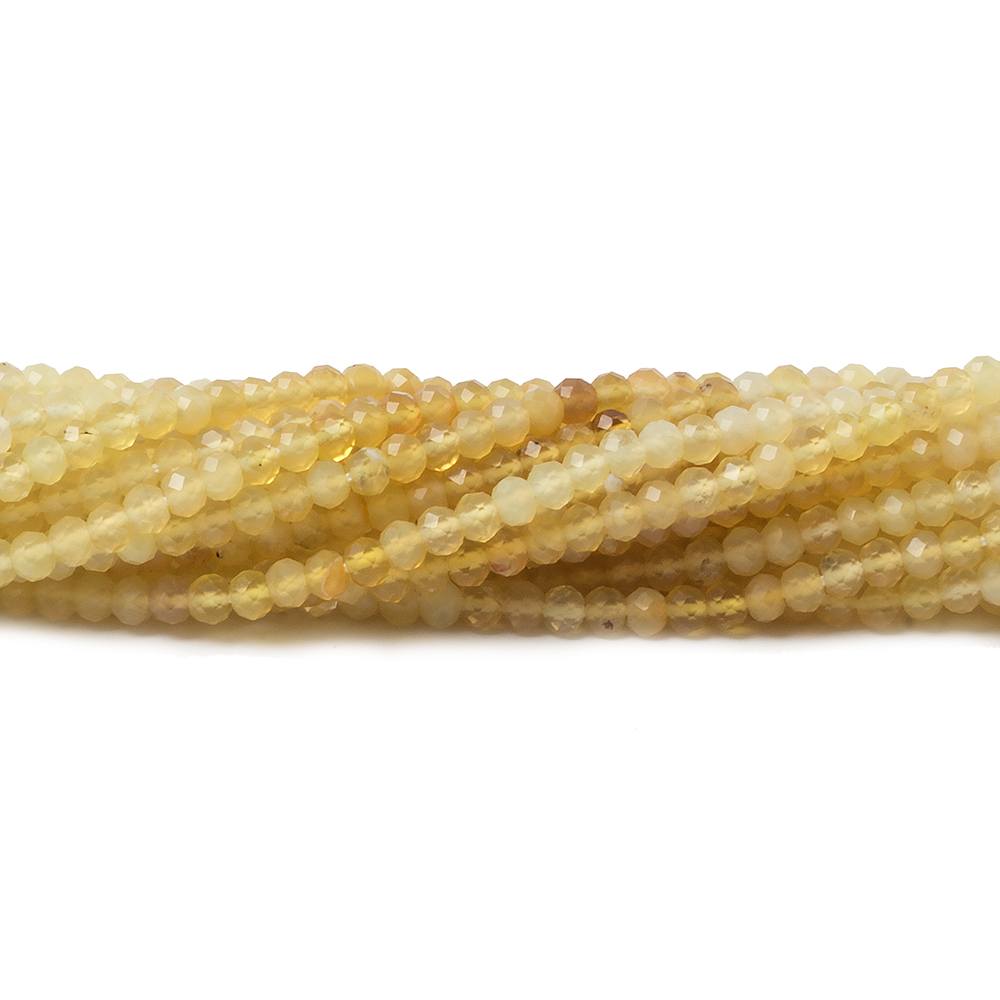 2.5mm Yellow Opal Micro Faceted Rondelle beads 13 inch 159 pieces (ONLINE ORDER ONLY)