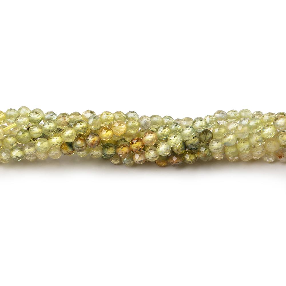 2.5mm Yellow Sapphire Micro Faceted Round Beads 12.5 inch 132 pieces (ONLINE ORDER ONLY)