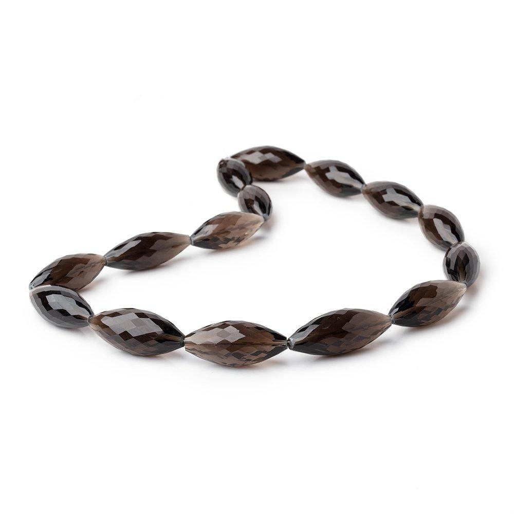 25x10-31x12mm Smoky Quartz Faceted Marquise Beads 16 inch 14 pieces (ONLINE ORDER ONLY)