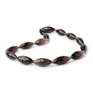 25x10-31x12mm Smoky Quartz Faceted Marquise Beads 16 inch 14 pieces (ONLINE ORDER ONLY)