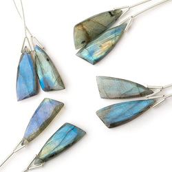 25x10mm Labradorite Fancy Shape Briolette Set of 2 Focals (ONLINE ORDER ONLY)