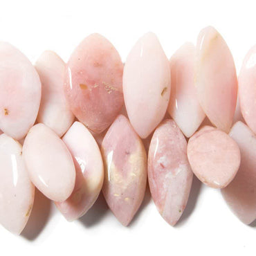 25x11-32x20mm Pink Peruvian Opal plain marquise Beads 9 inch 37 pieces (ONLINE ORDER ONLY)