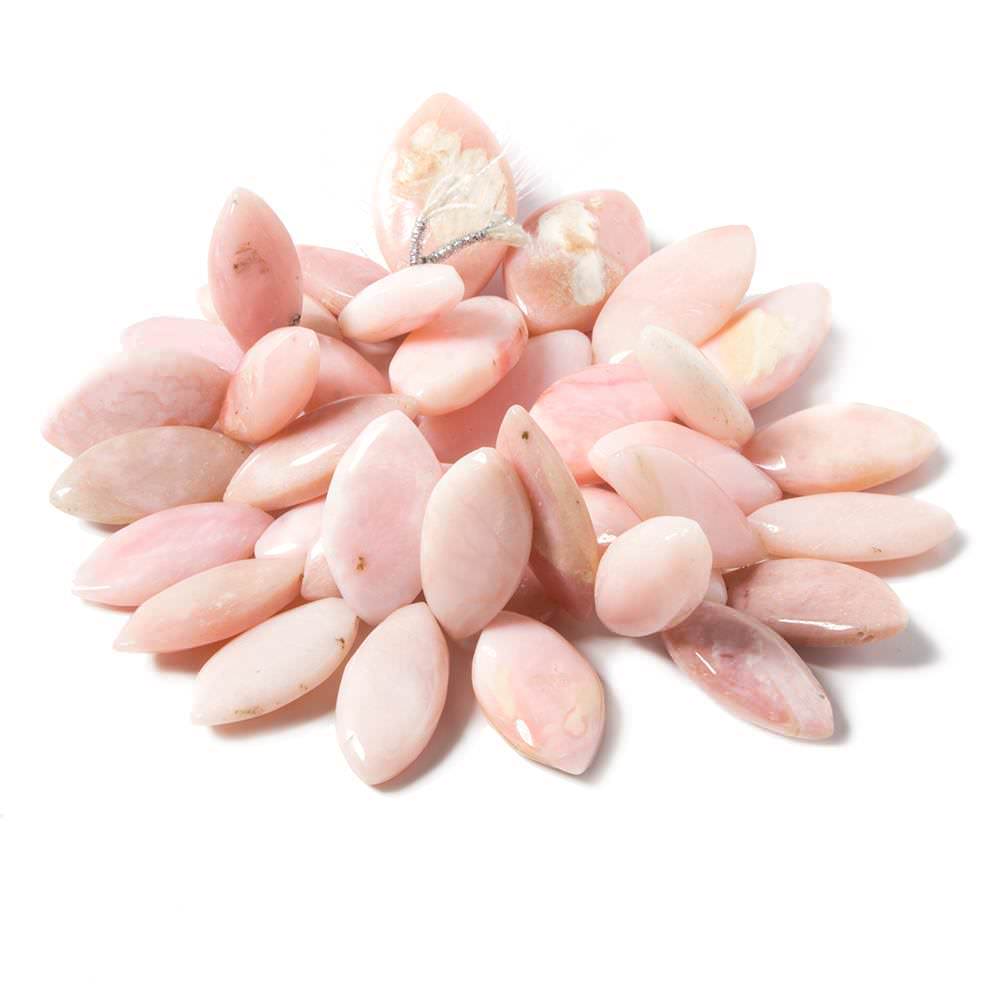25x11-32x20mm Pink Peruvian Opal plain marquise Beads 9 inch 37 pieces (ONLINE ORDER ONLY)