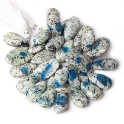 25x15-30x15mm K2 Azurite Granite "K2 Jasper" plain pear beads 8 inch 36 pieces (ONLINE ORDER ONLY)