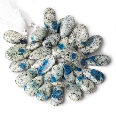 25x15-30x15mm K2 Azurite Granite "K2 Jasper" plain pear beads 8 inch 36 pieces (ONLINE ORDER ONLY)