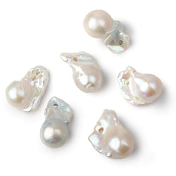 25x15mm Off White Baroque large hole Flame Pearl Focal beads 1 piece (ONLINE ORDER ONLY)