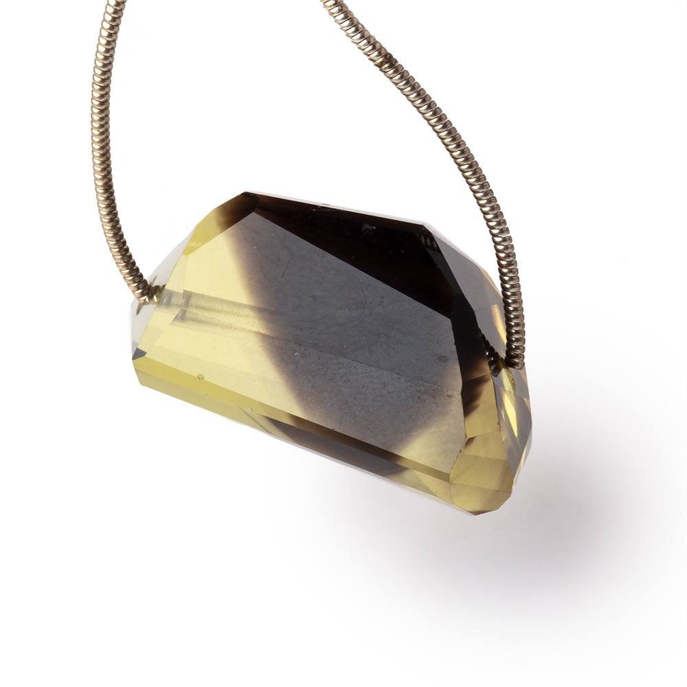 25x16x15mm Bi-Color Quartz Faceted Nugget 1 Focal Bead (ONLINE ORDER ONLY)