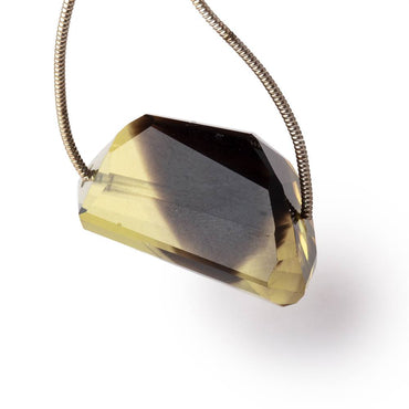 25x16x15mm Bi-Color Quartz Faceted Nugget 1 Focal Bead (ONLINE ORDER ONLY)