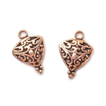25x16x3.5mm Copper Charm Trillion With Cutout Design Set of 2 (ONLINE ORDER ONLY)