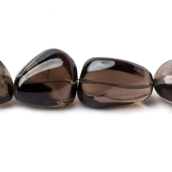 25x18-36x26mm Smoky Quartz plain nugget beads 15 inch 14 pieces (ONLINE ORDER ONLY)