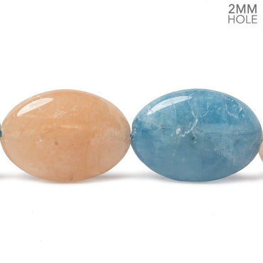 25x18mm Multi Beryl plain oval beads 17 inch 17 large hole beads (ONLINE ORDER ONLY)