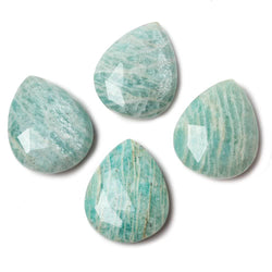 25x20mm Dark Amazonite Faceted Pear Focal Pendant Bead 1 piece (ONLINE ORDER ONLY)