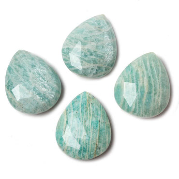 25x20mm Dark Amazonite Faceted Pear Focal Pendant Bead 1 piece (ONLINE ORDER ONLY)