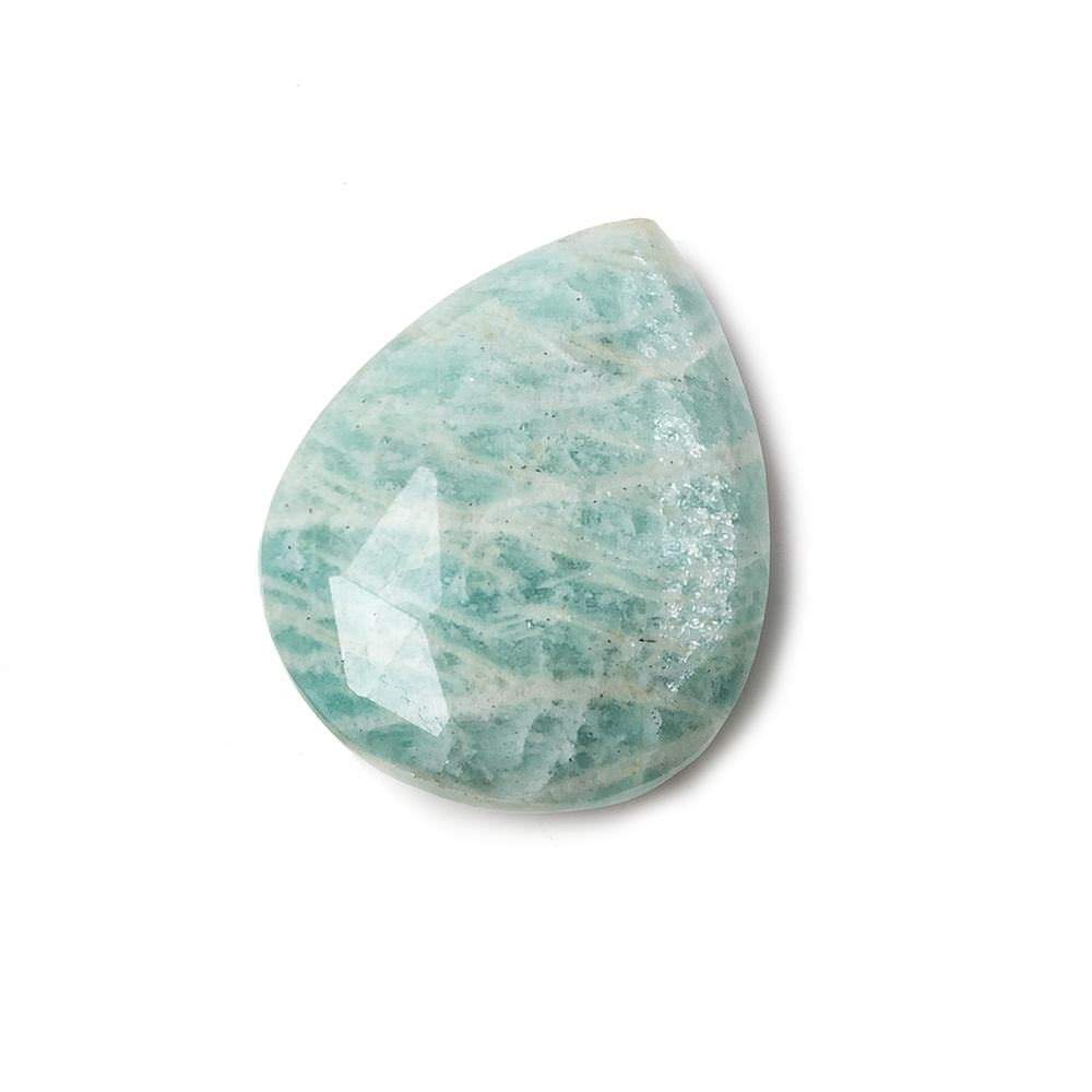 25x20mm Dark Amazonite Faceted Pear Focal Pendant Bead 1 piece (ONLINE ORDER ONLY)