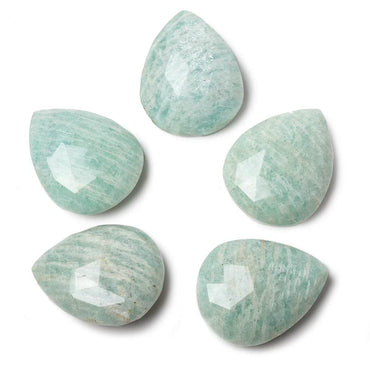 25x20mm Medium Amazonite Faceted Pear Focal Pendant Bead 1 piece (ONLINE ORDER ONLY)