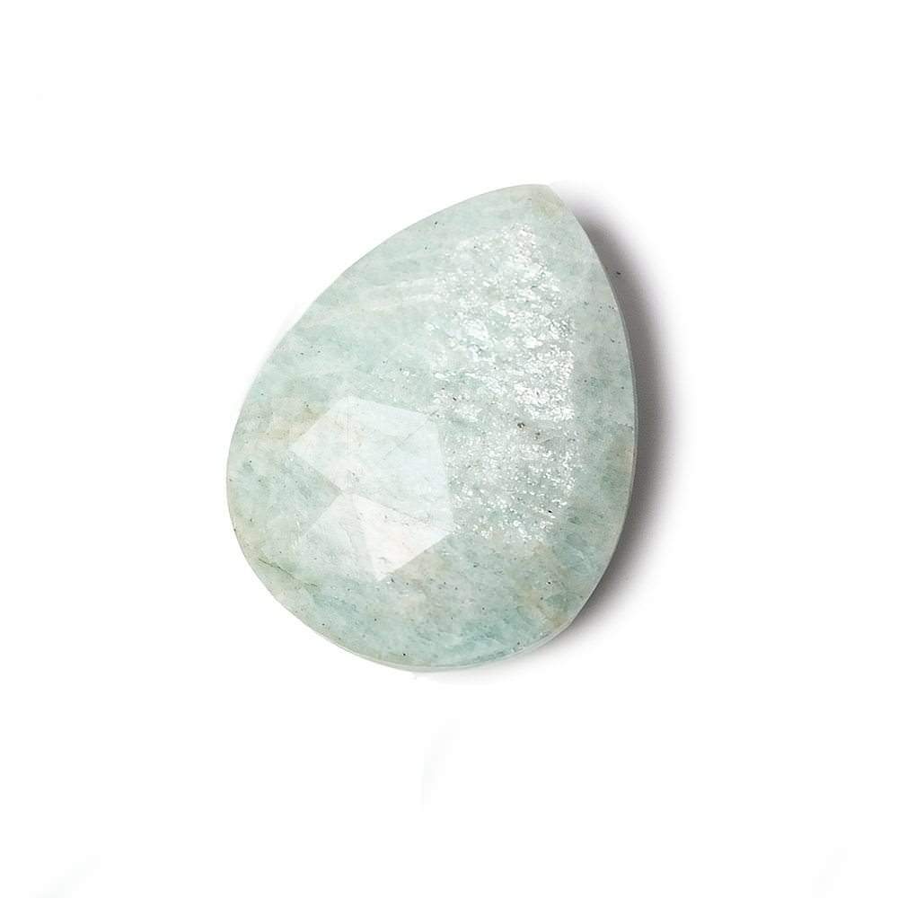 25x20mm Pale Amazonite Faceted Pear Focal Pendant Bead 1 piece (ONLINE ORDER ONLY)