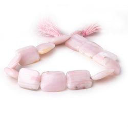 25x20mm Pink Peruvian Opal Plain Rectangle Beads 12 inch 13 pieces (ONLINE ORDER ONLY)