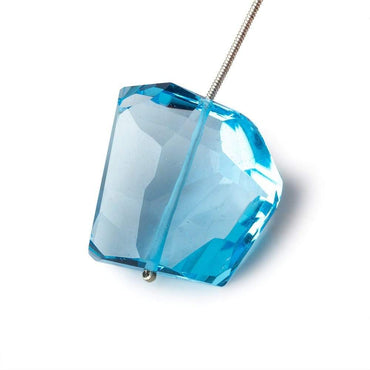 25x24mm Swiss Blue Topaz Faceted Nugget Focal Bead 1 piece (ONLINE ORDER ONLY)
