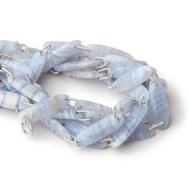 25x8mm Blue Lace Agate Double Drilled Rectangles 8 inch 8 Beads (ONLINE ORDER ONLY)