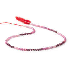 2.6-2.8mm Shaded Ruby Micro Faceted Rondelle Beads 12.5 inch 132 pieces (ONLINE ORDER ONLY)