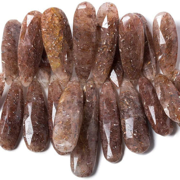 26- 42mm Ferrous Quartz Elongated Pear Beads 3 inch 21 pieces (ONLINE ORDER ONLY)