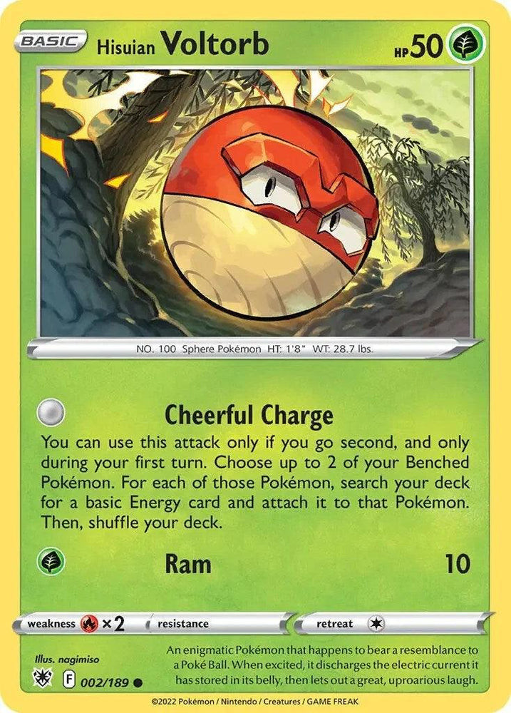 Hisuian Voltorb (002/189) (Theme Deck Exclusive) [Sword & Shield: Astral Radiance] (Online Only)