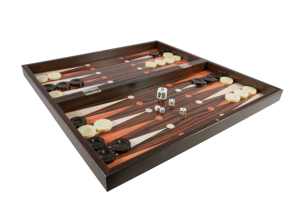 Backgammon- 15" Simple Wood Grain Backgammon Set (ONLINE ORDER ONLY)