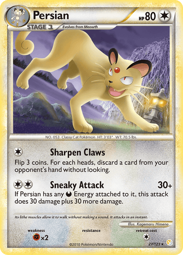 Persian (27/123) [HeartGold & SoulSilver: Base Set] (Online Only)