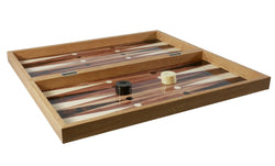 Backgammon- 19" Burlwood Decoupage Folding Backgammon Set (ONLINE ORDER ONLY)